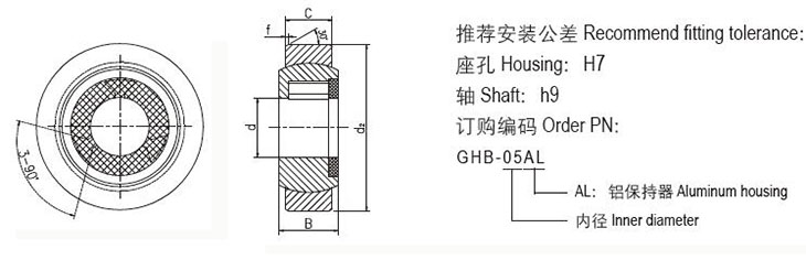 GHB塑料角支軸承 GHB塑料角支軸承